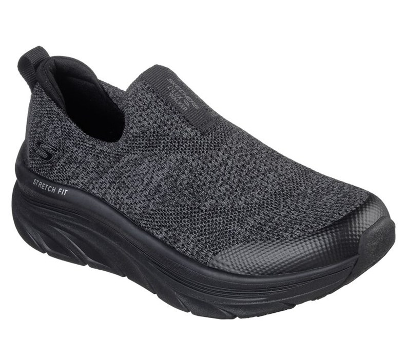 Skechers Relaxed Fit: D'lux Walker - Quick Upgrade - Womens Slip On Shoes Black [AU-NP2902]